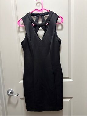 Guess Black Sleeveless Mini Dress with Crisscross Back